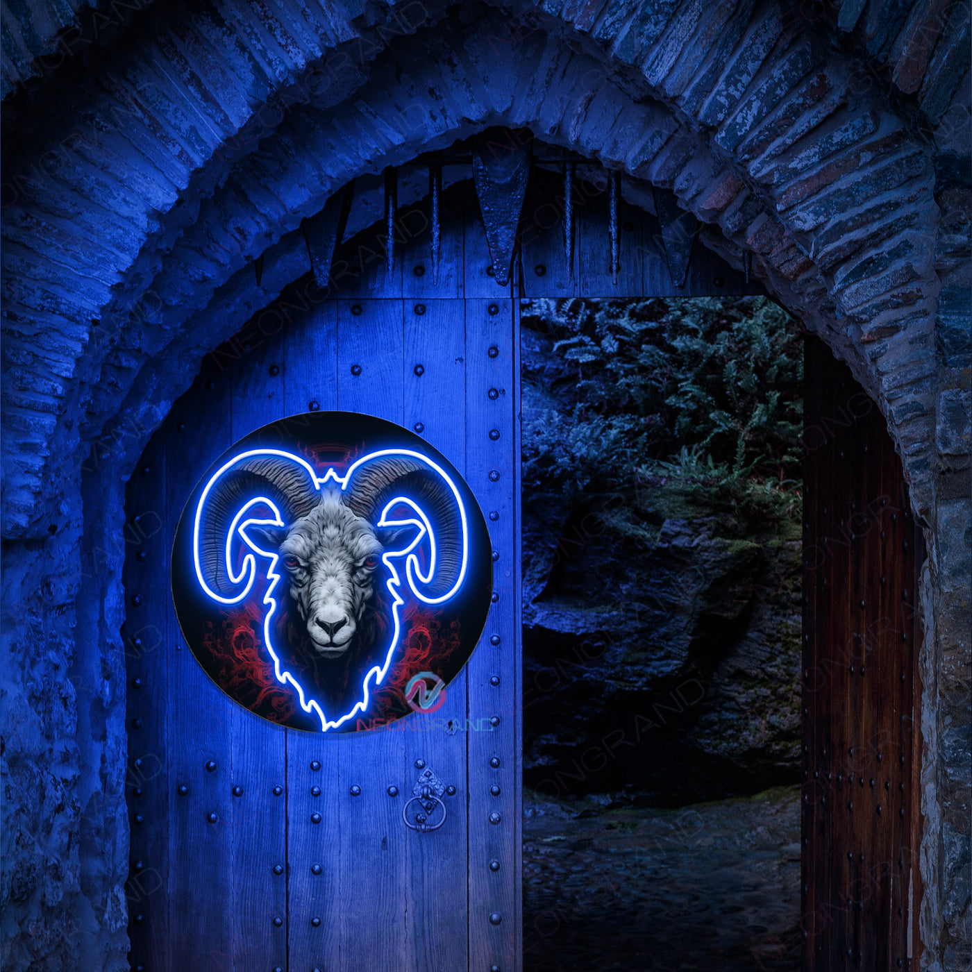 Cool Dall Sheep Neon Sign Animal Led Light blue