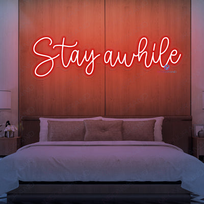 Stay Awhile Neon Sign Led Word Light