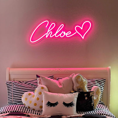 Custom Neon Sign Outdoor Personalized LED Name Light deep pink