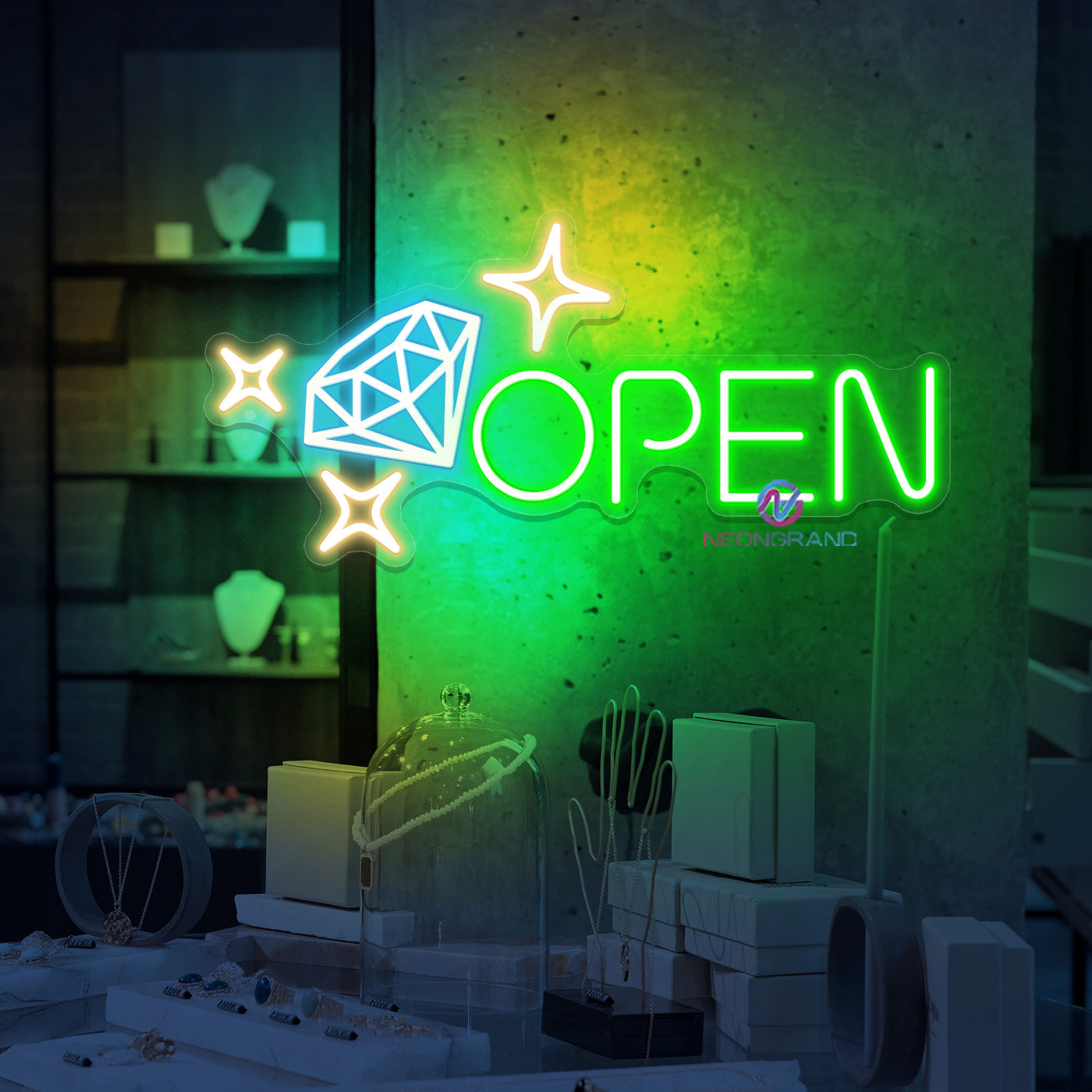 Neon Jewelry Stores Open Sign Business Led Light