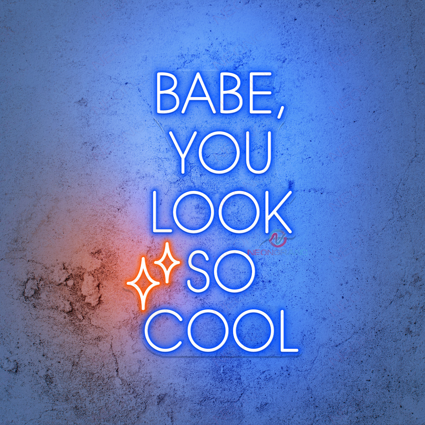 Neon Babe You Look So Cool Sign Led Light