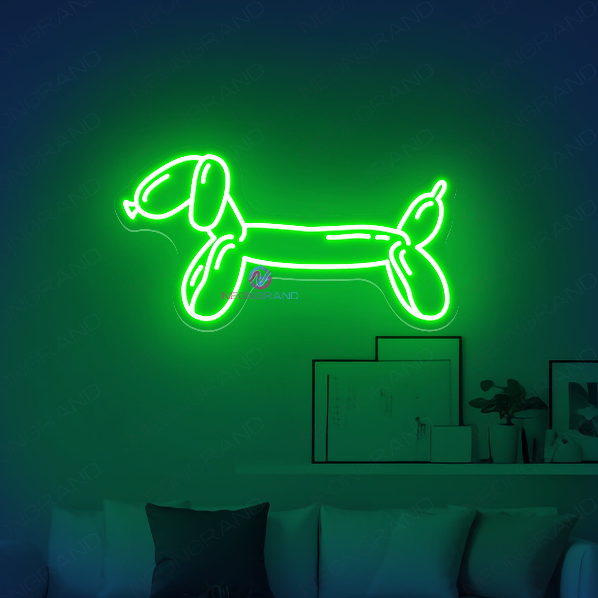 İnflatable Dog Neon high quality Sign, İnflatable Dog Neon Light, Handmade Neon Light