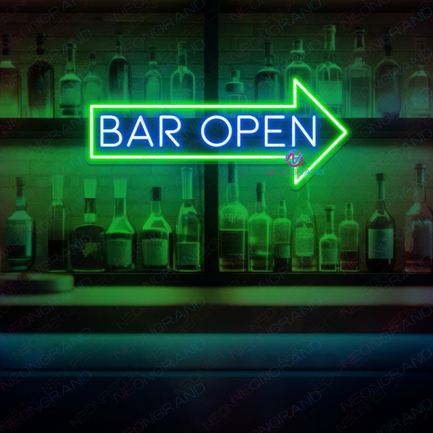 Bar Open Arrow Neon Sign Led Light