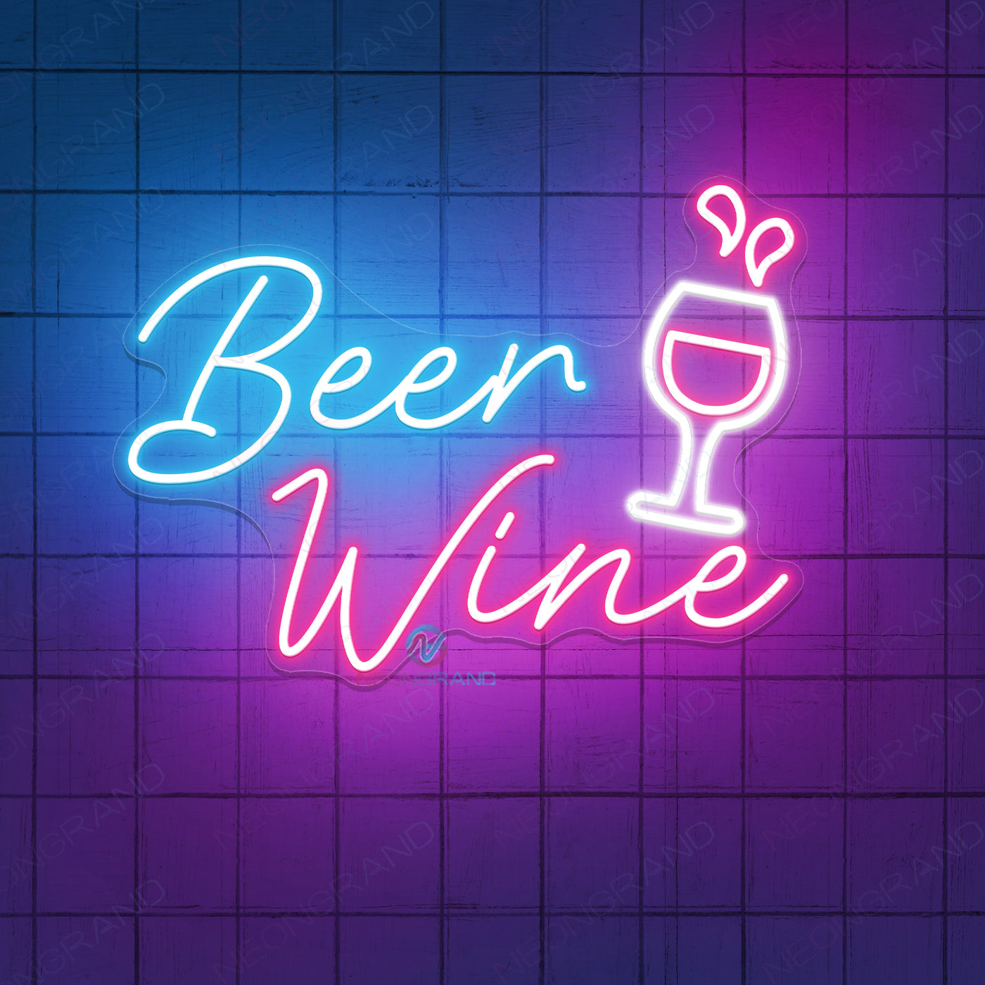 Beer And Wine Neon Sign Pub Led Light Neon Beer Sign