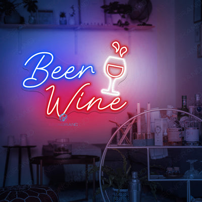 Beer And Wine Neon Sign Pub Led Light Neon Beer Sign