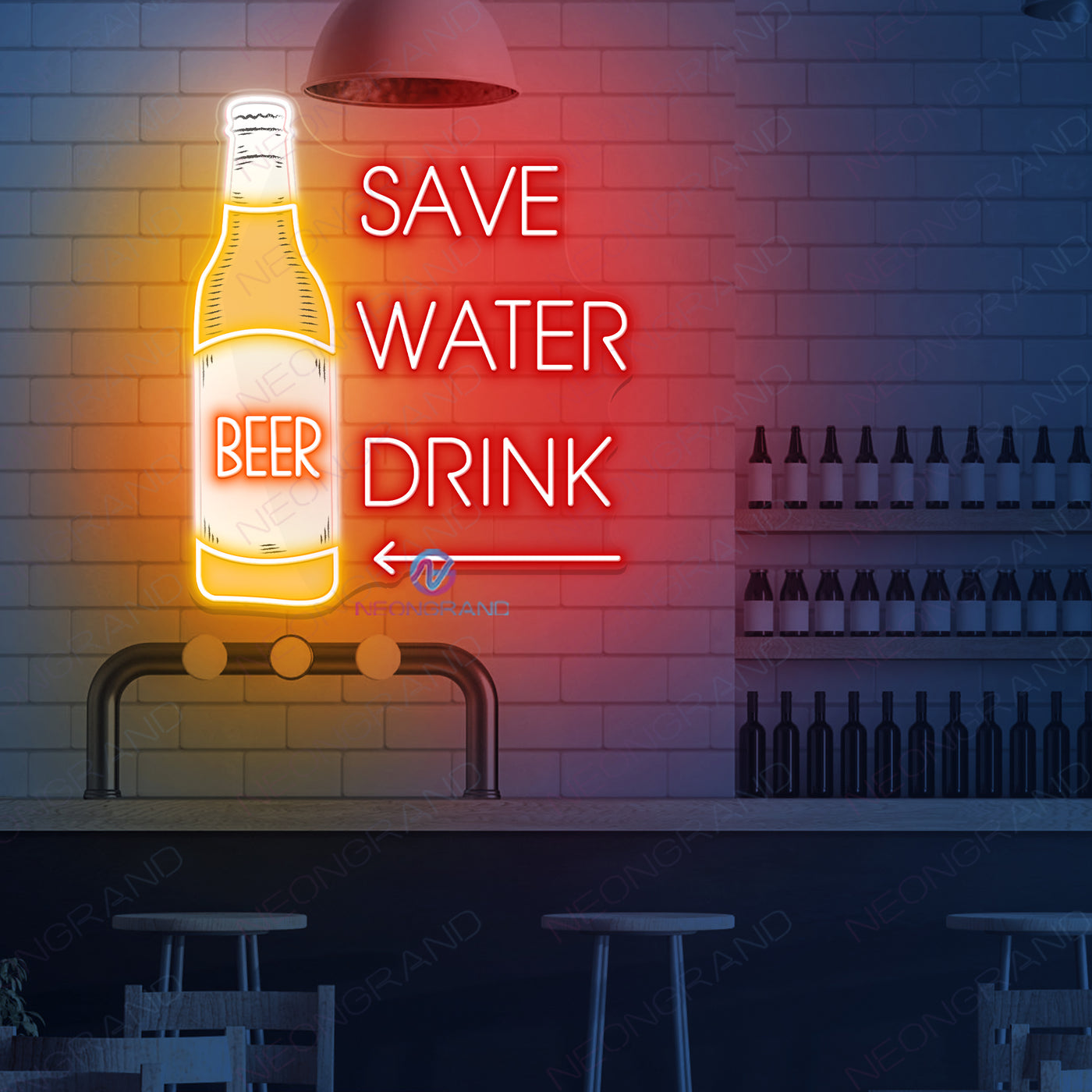 Save Water Drink Beer Neon Sign Led Light