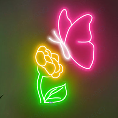 Flower Butterfly Neon Sign Inspirational Led Light