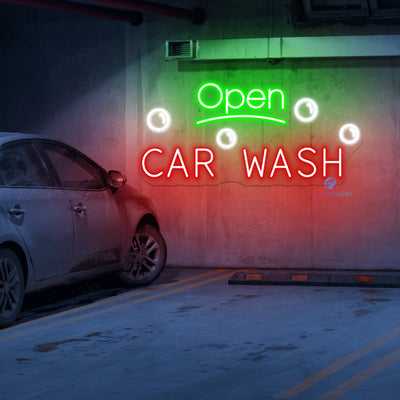 Car Wash Open Neon Sign Business Led Light