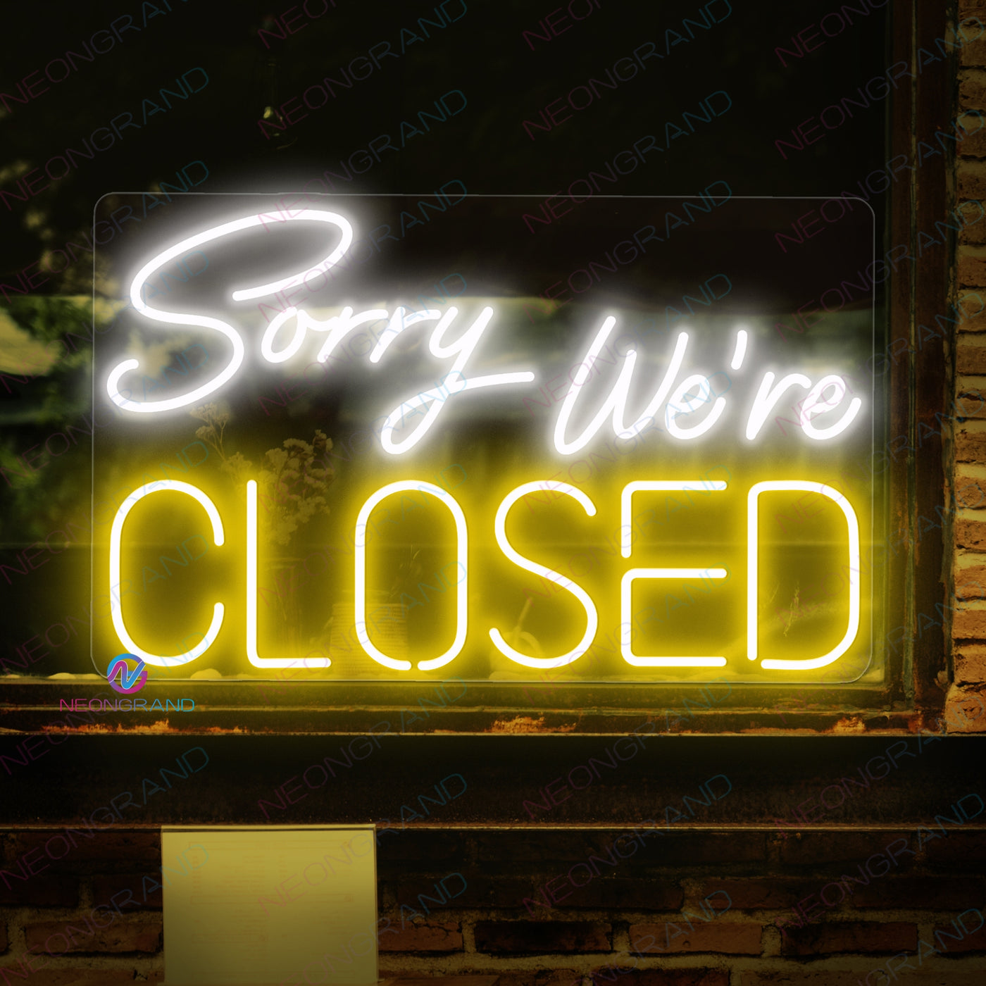 Sorry We're Close Neon Sign Led Light