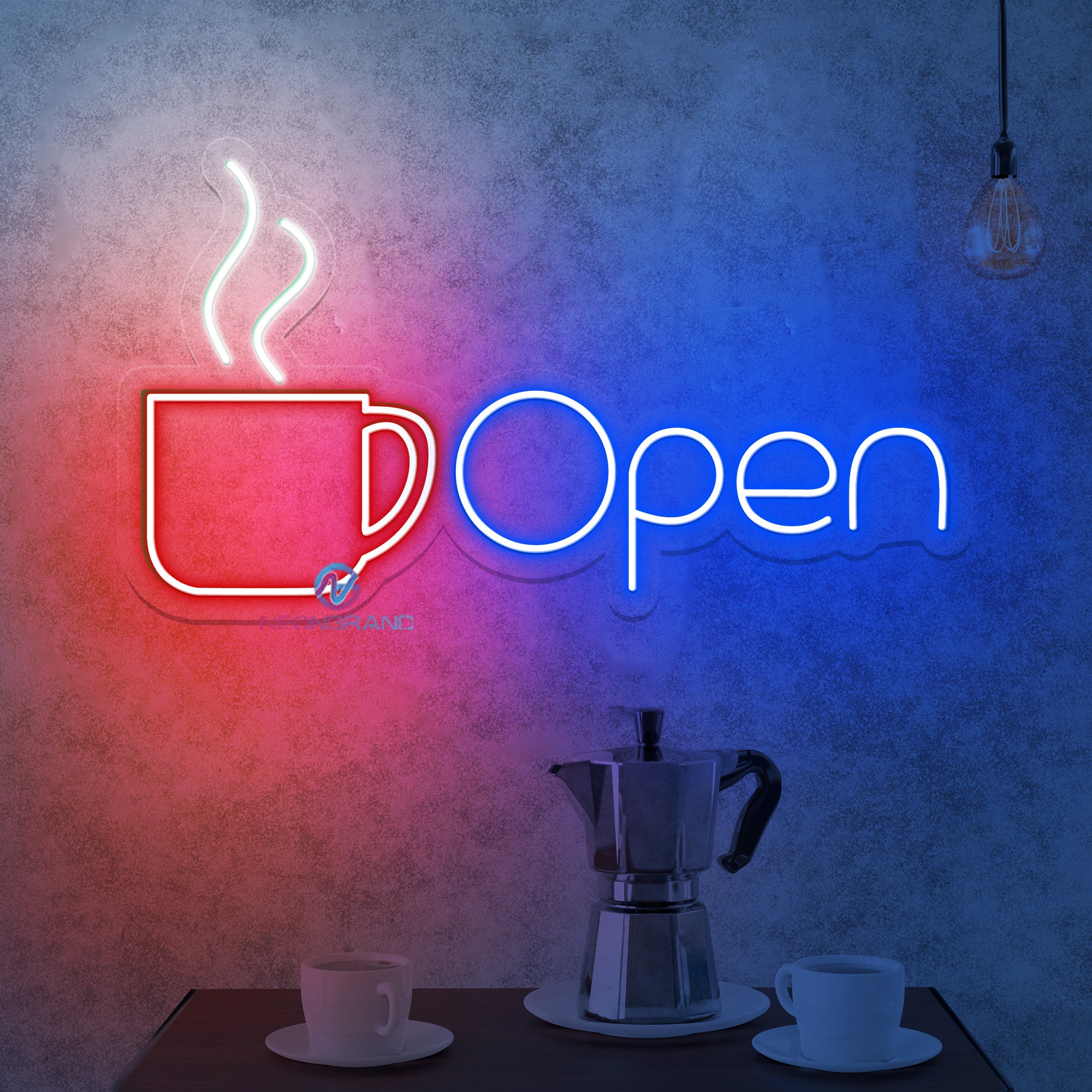 thumbnail image 2 of Yallove Coffee Neon Sign Dimmable Led Cafe Wall Decor Remote 2 of 11