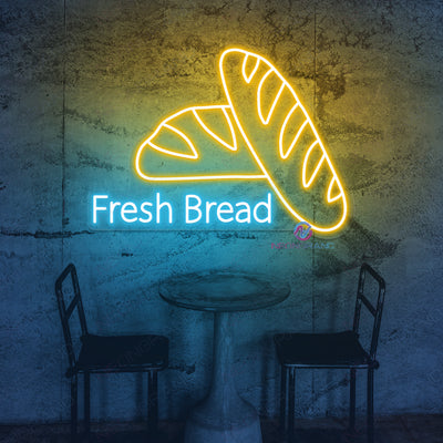Fresh Bread Neon Sign Kitchen Led Light SkyBlue