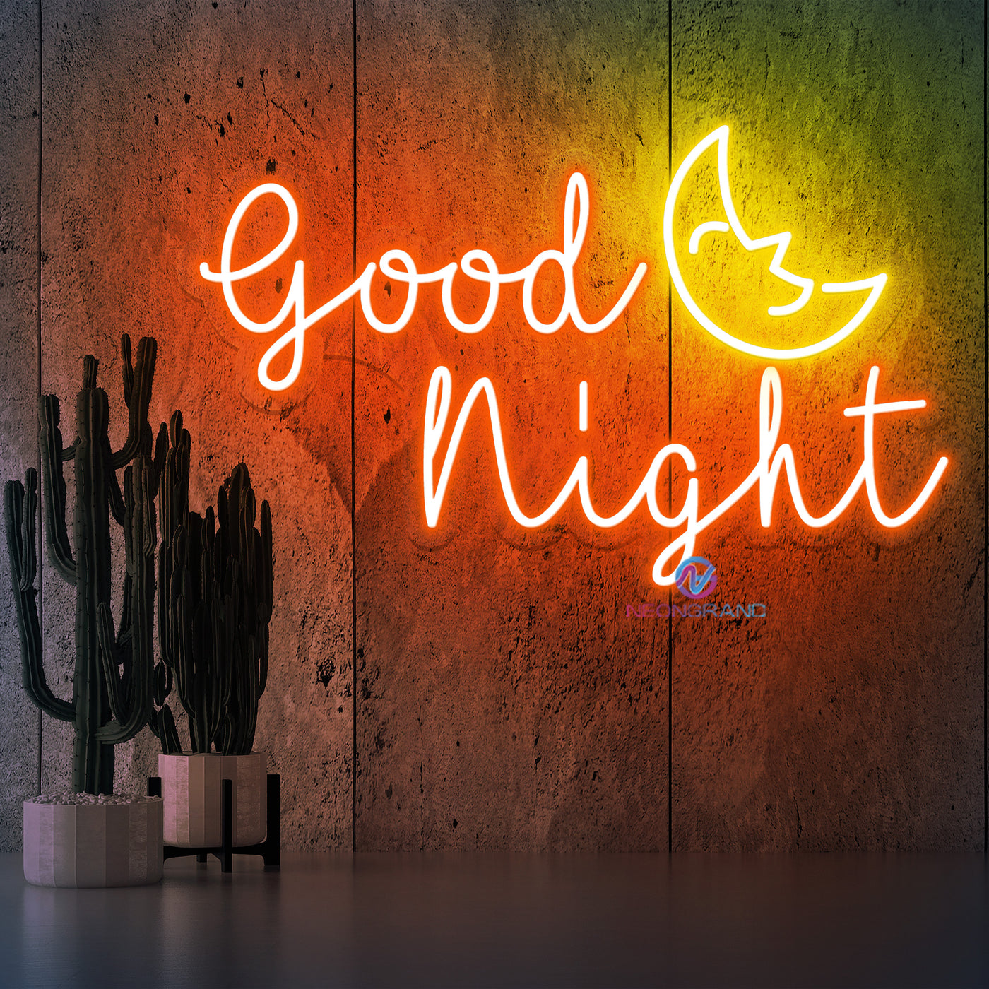 Good Night Neon Sign Moon Led Light