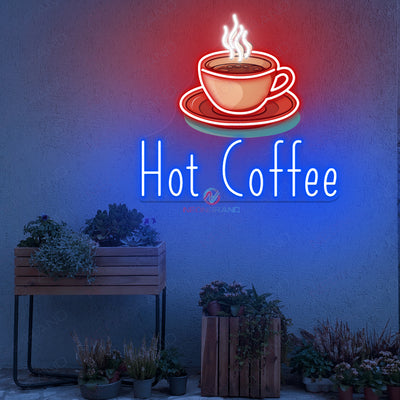 Hot Coffee Neon Sign Led Light For Cafe Shop