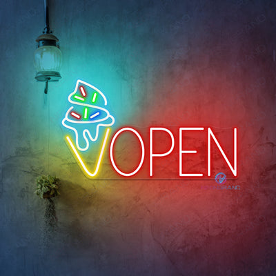 Ice Cream Open Neon Sign Business Led Light