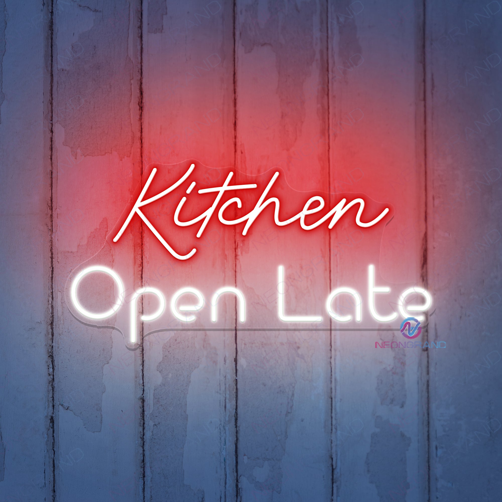 Kitchen Open Late Neon Sign Business Led Light NeonGrand
