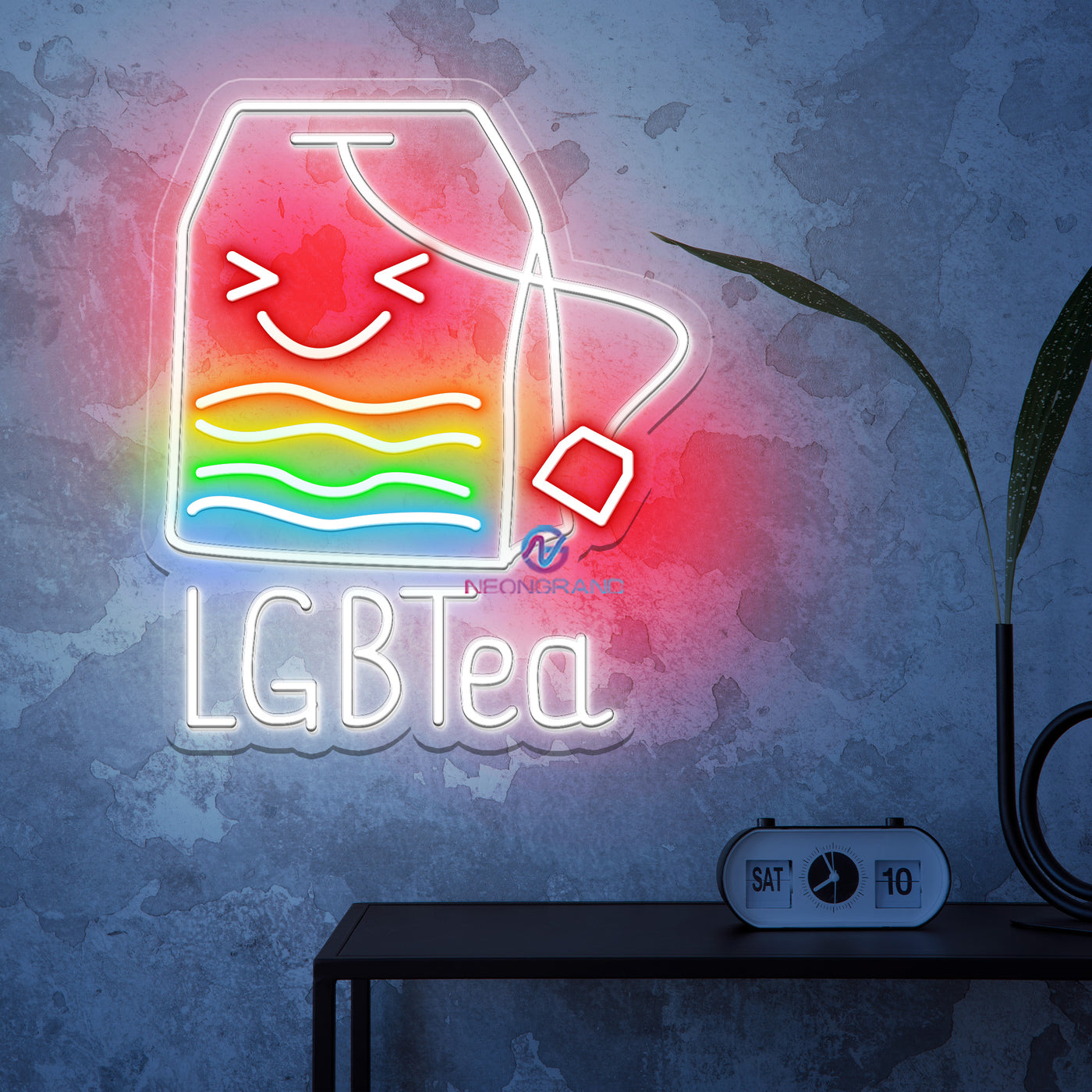 LGBT Neon Signs Led Light, LGBTea Pride Neon Sign