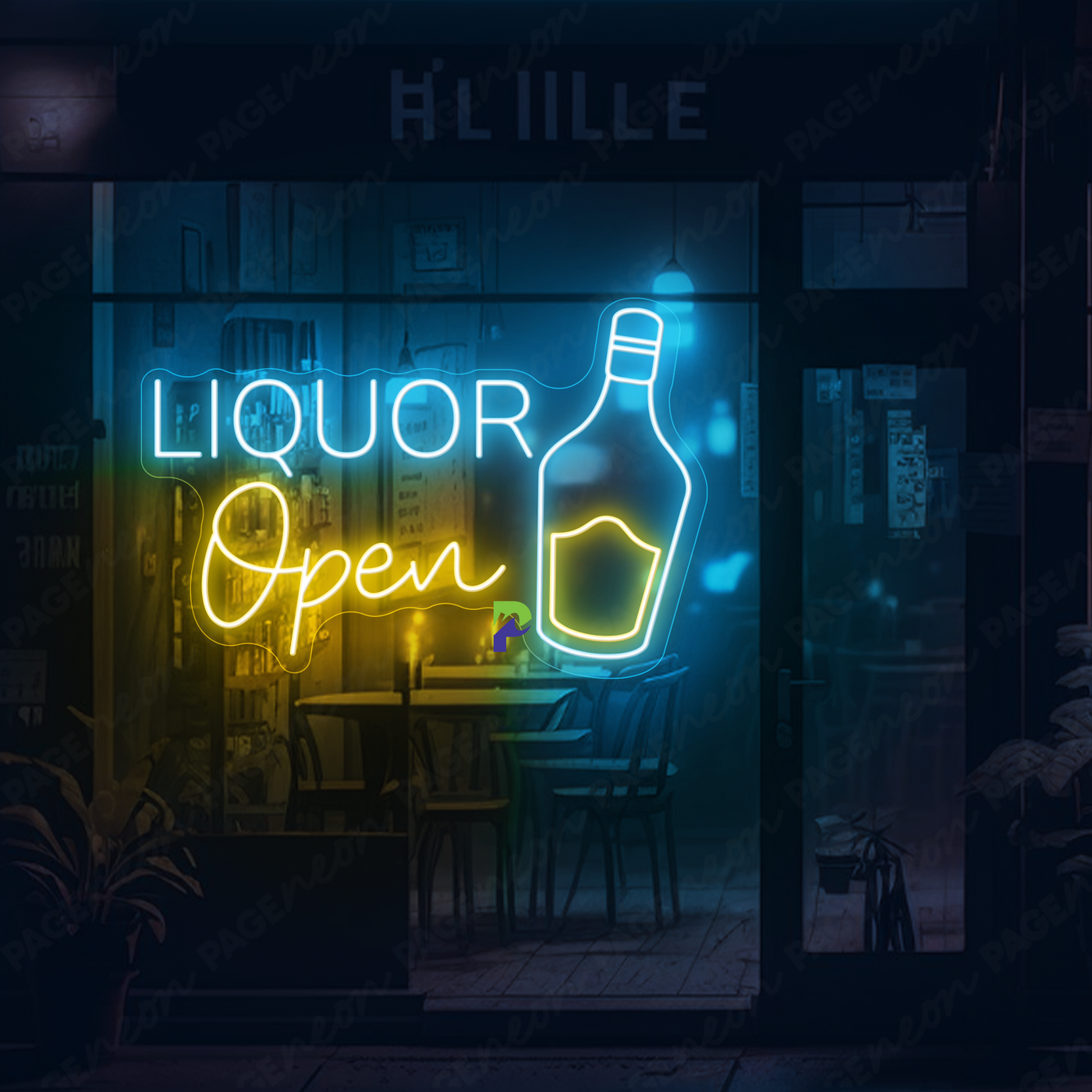 Liquor Open Neon Sign Storefront Led Light