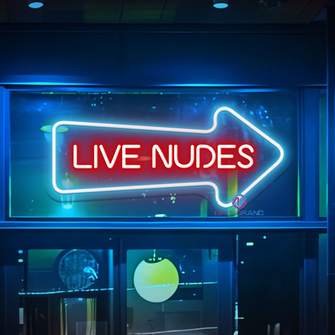 Live Nudes Neon Sign Man Cave Bar Led Light - NeonGrand