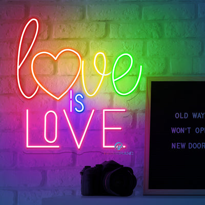 Love Is Love Pride Neon Sign Led Light LGBT Rainbow Neon Signs