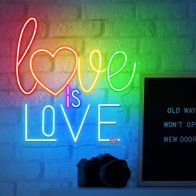Love Is Love Pride Neon Sign Led Light LGBT Rainbow Neon Signs