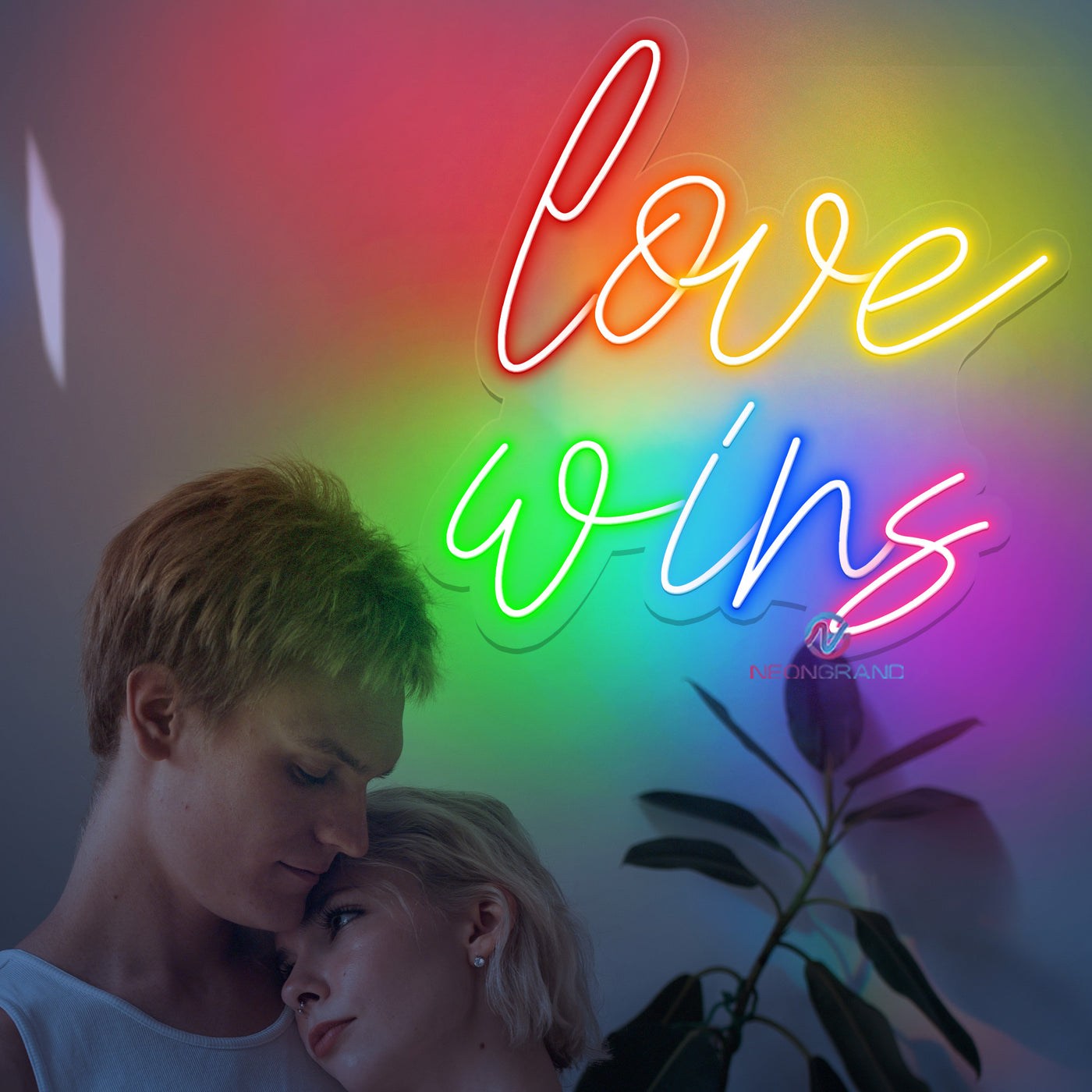Love Wins Neon Sign Led Light, Love LGBT Neon Signs