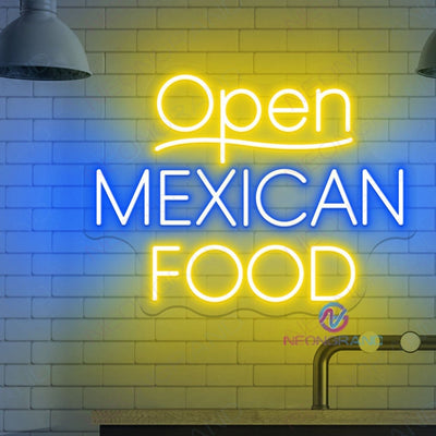 Mexican Food Open Neon Sign Restaurant Led Light