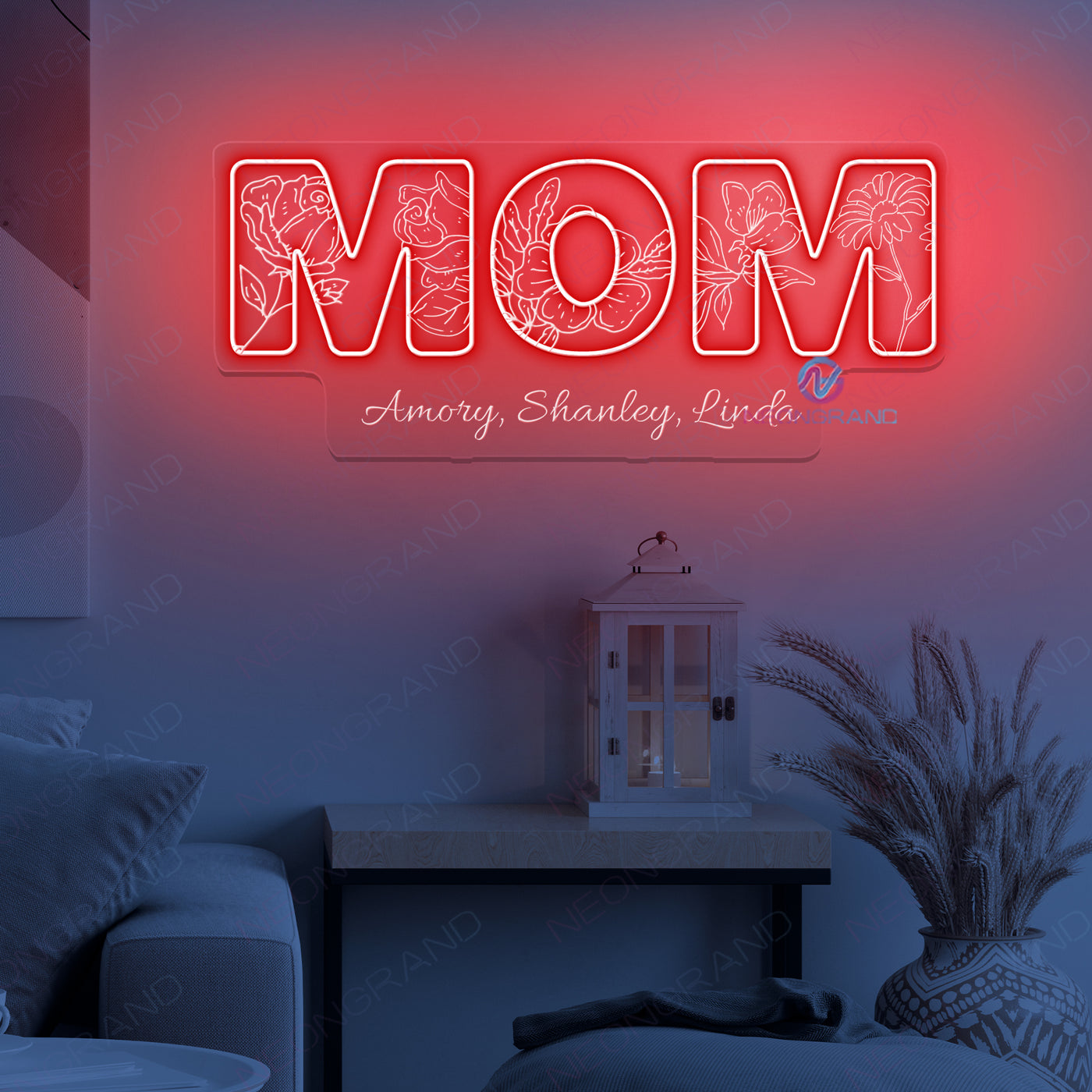 Mom's Garden Neon Sign Mother Led Light
