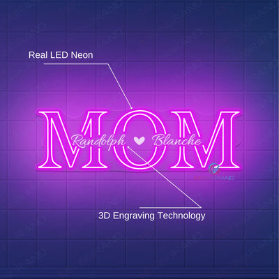 Custom Childs' Name Neon Sign Mother's Day Led Light