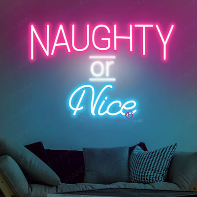 Naughty Or Nice Neon Sign Man Cave Led Light