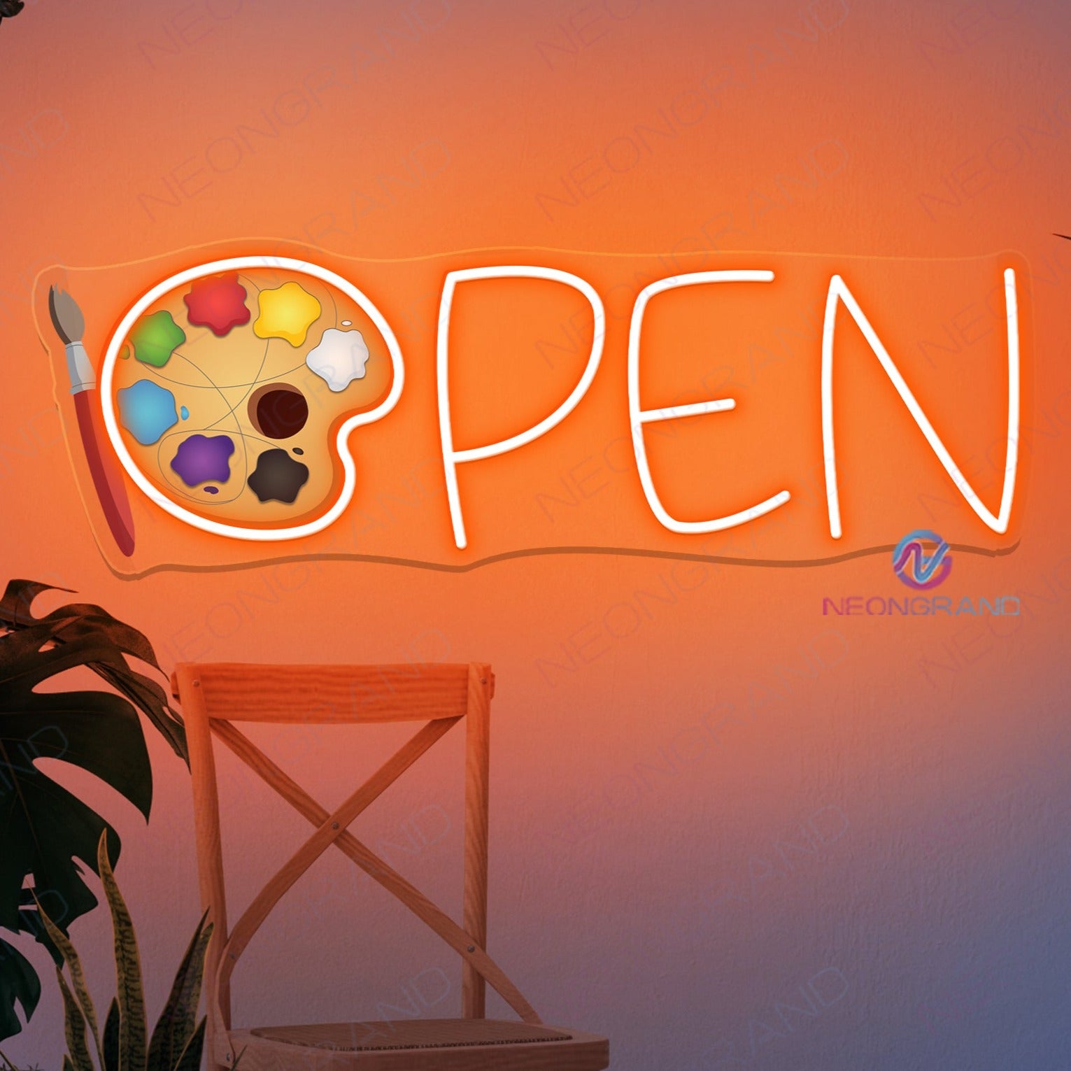 Neon Art Palette Open Sign Led Light NeonGrand neon-art-palette-open-sign-led-light-neongrand