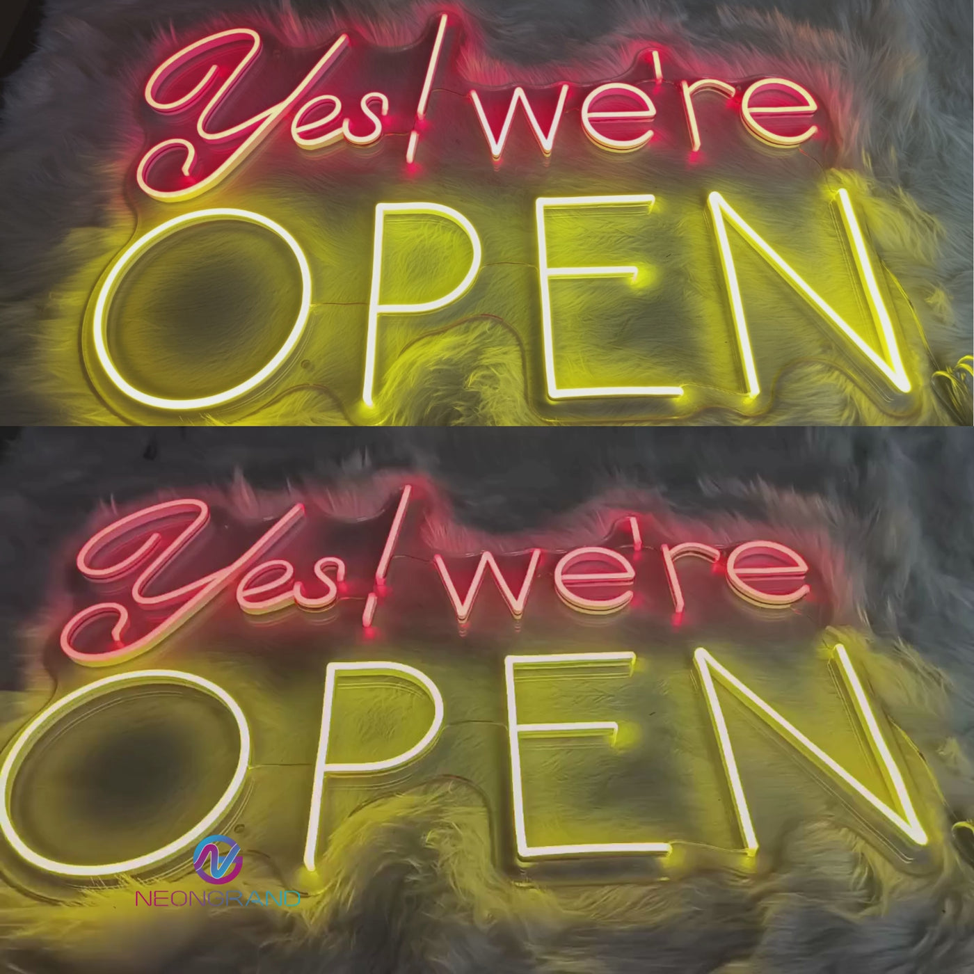 Yes We're Open Neon Sign Business Led Light