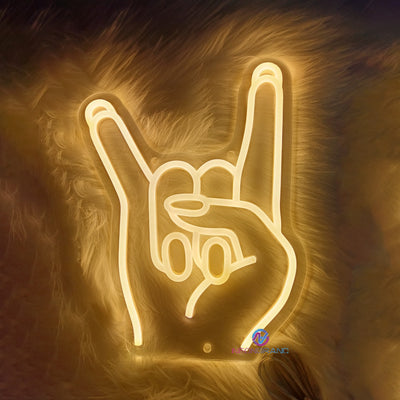 Rock And Roll Neon Sign Hand Led Light