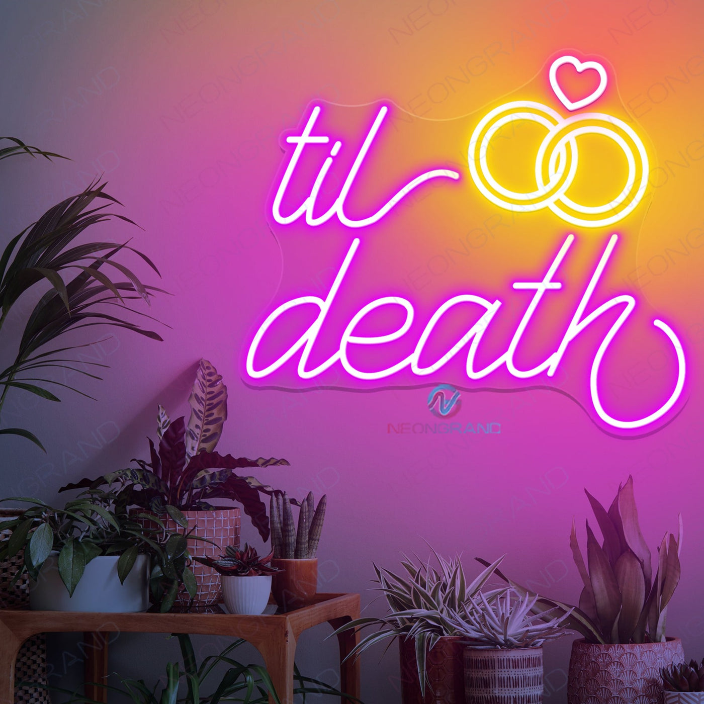 Til Death Neon Sign Wedding Led Light