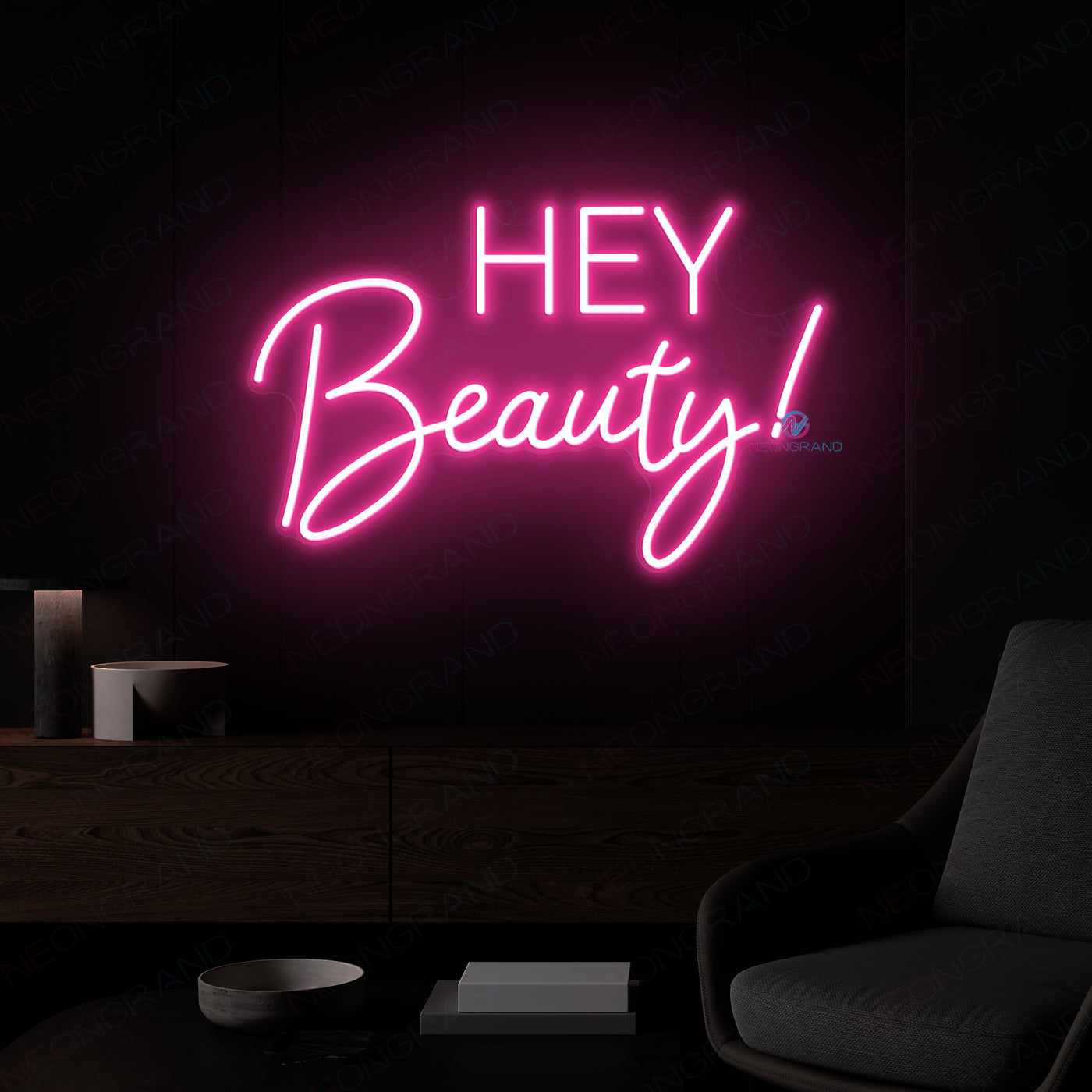 Hey Beauty Neon Sign Led Light Man Cave Neon Signs pink
