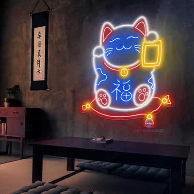 Lucky Cat Neon Sign Japanese Led Light 2