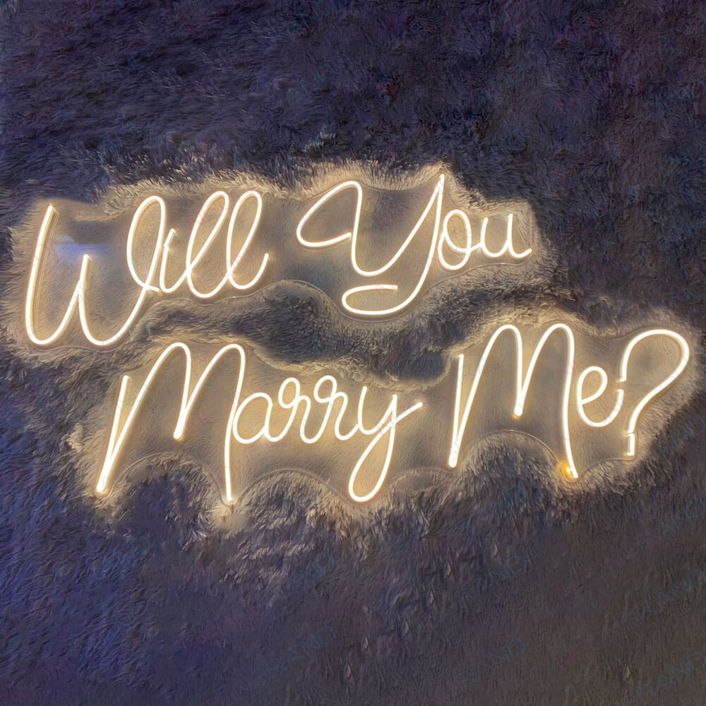Will You Marry Me Neon Sign Led Light LightYellow Feature