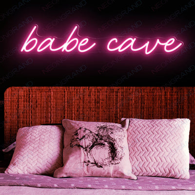 Babe Cave Neon Sign Led Light pink