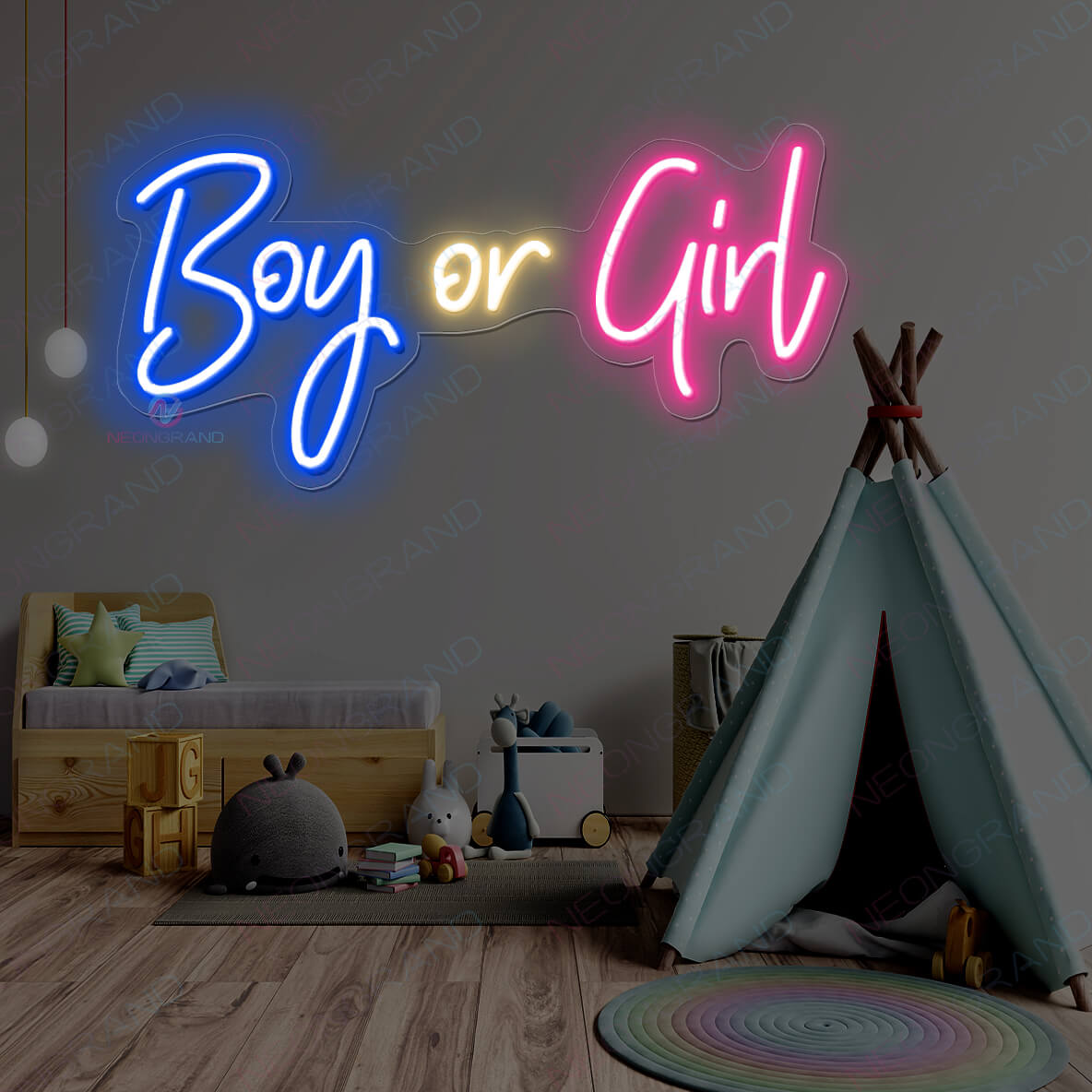 Baby Girl Neon Sign Gender Reveal Baby Led Light 2
