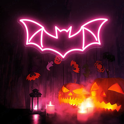 Bat Neon Sign Halloween Neon Sign Led Light pink