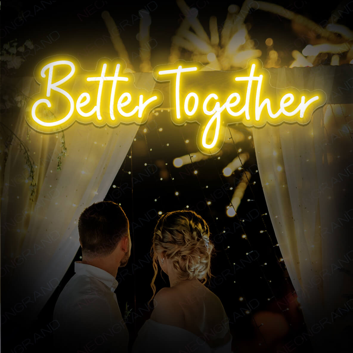 Better Together Neon Sign Led Light Yellow