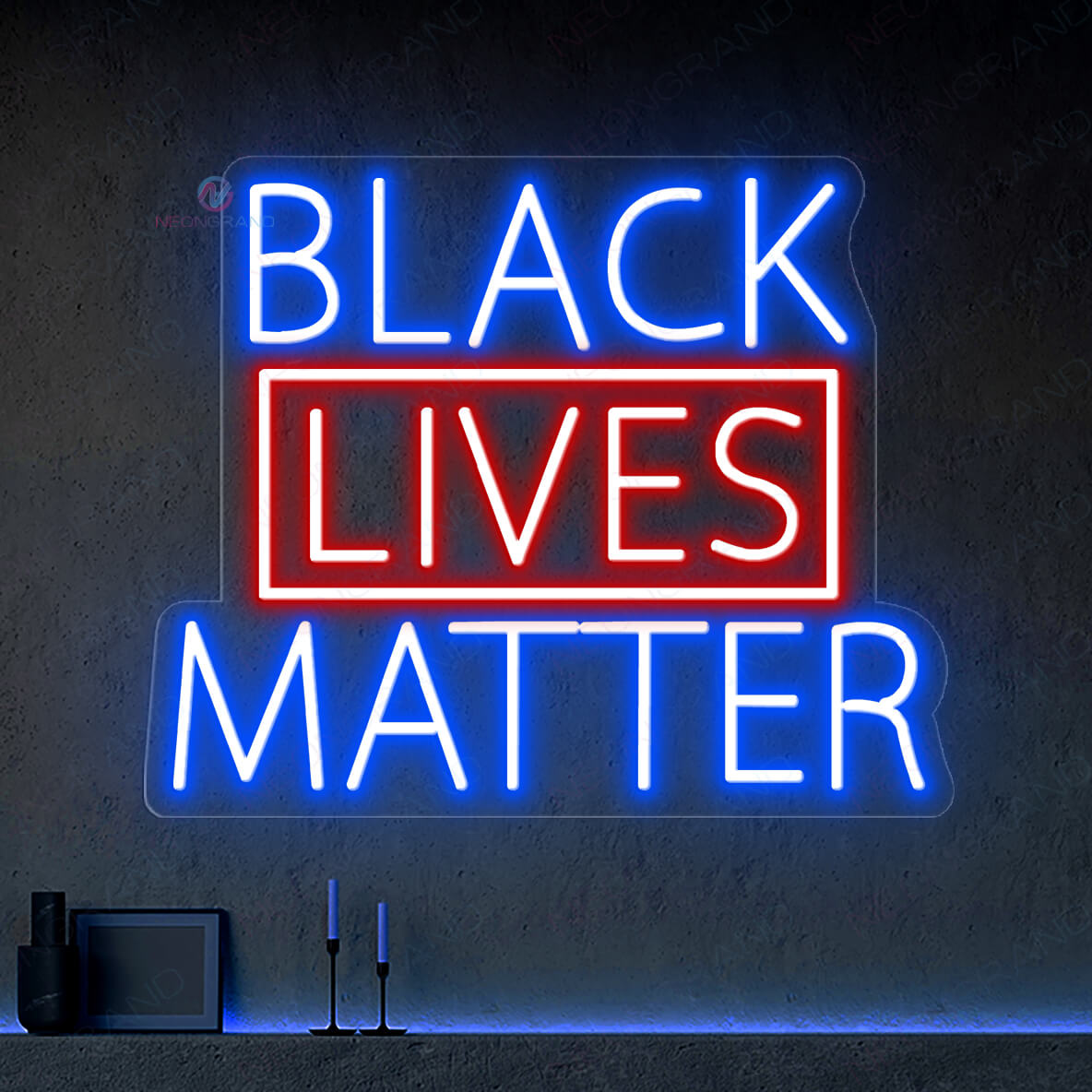 Black Lives Matter Neon Sign Light Up Led Sign blue