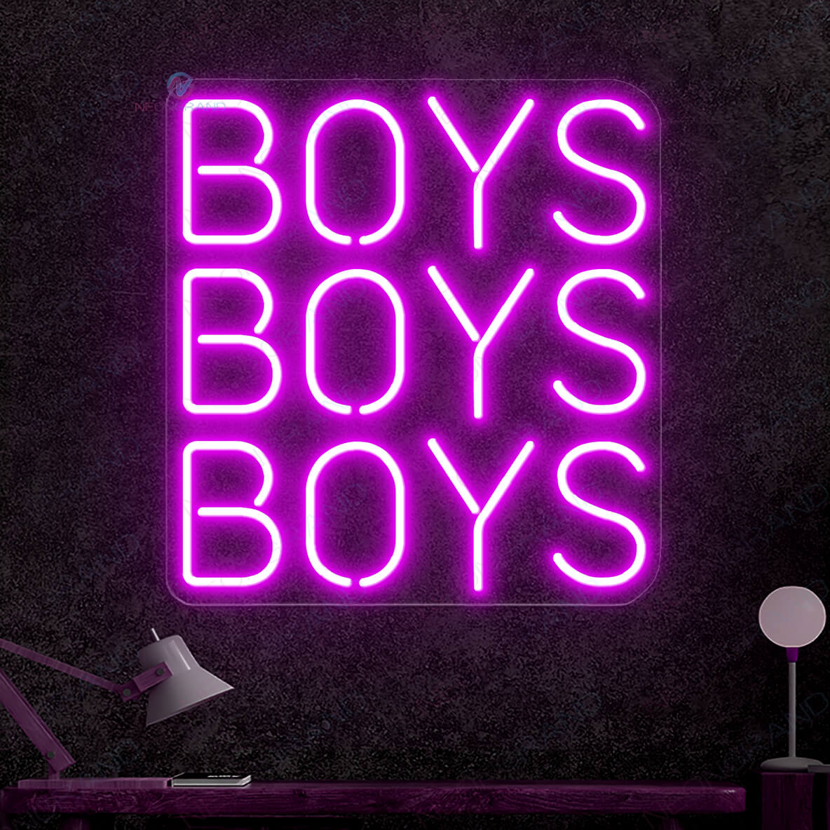 Boys Neon Sign Boys Boys Boys Led Light purple
