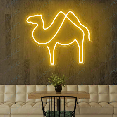 Camel Neon Sign Animal Led Light orange yellow