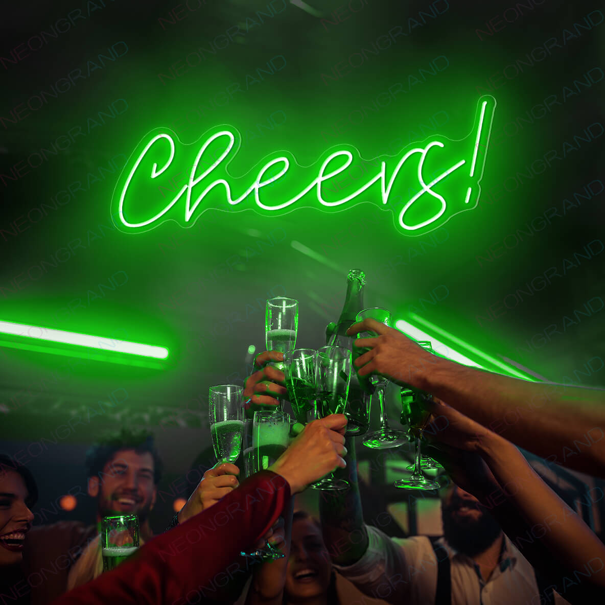 Cheers Neon Sign Led Light Up Bar Sign Green