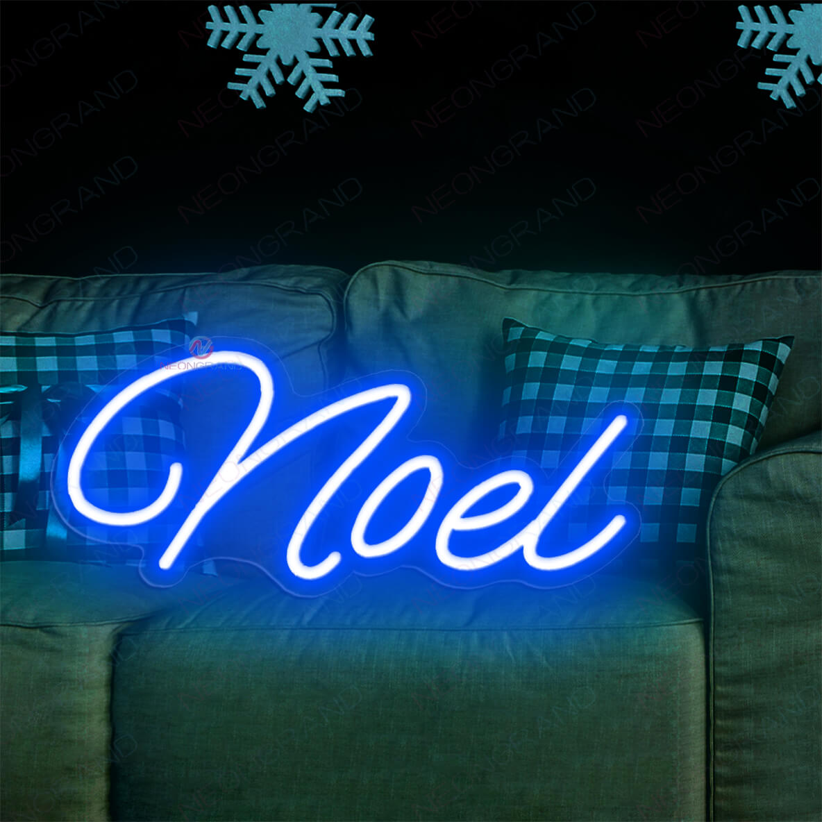 Christmas Neon Signs Noel Led Light Blue