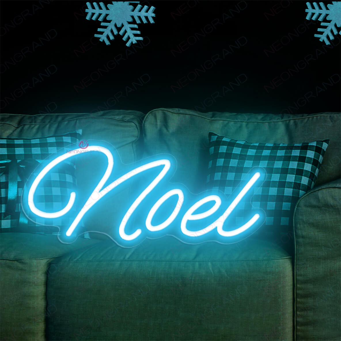 Christmas Neon Signs Noel Led Light SkyBlue