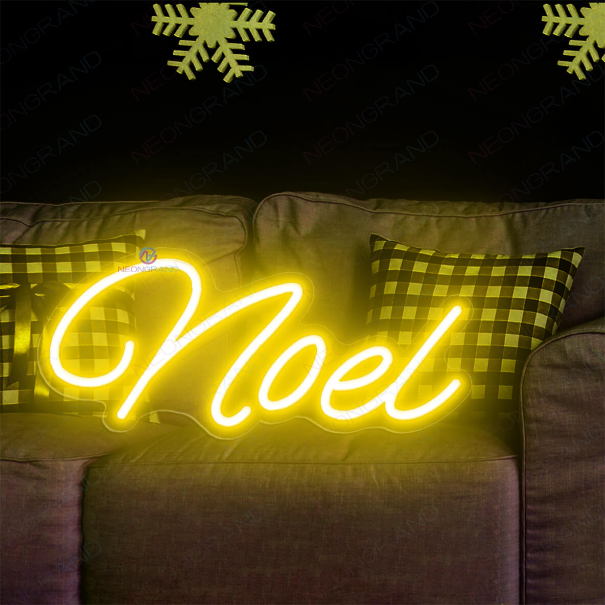 Christmas Neon Signs Noel Led Light Yellow