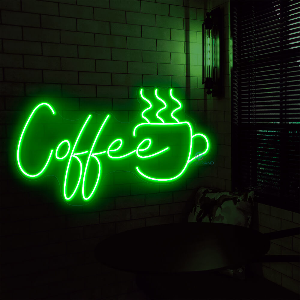 Coffee Neon Sign Neon Cafe Sign Led Light green