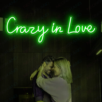 Crazy In Love Neon Sign Led Light Neon Love Sign Green
