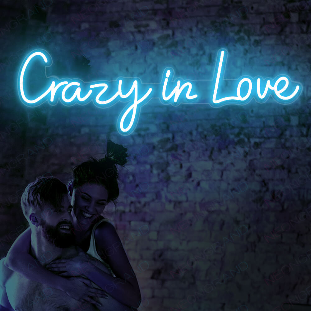 Crazy In Love Neon Sign Led Light Neon Love Sign SkyBlue